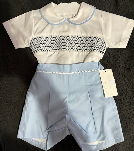 Smocked Shorts Set