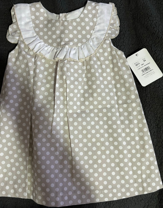 Beige Polka Dot Dress