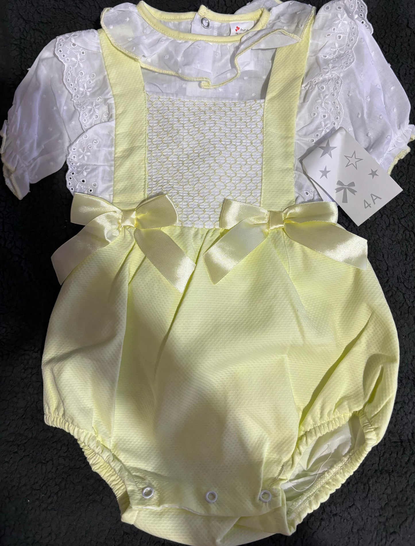 Lemon Smocked Romper